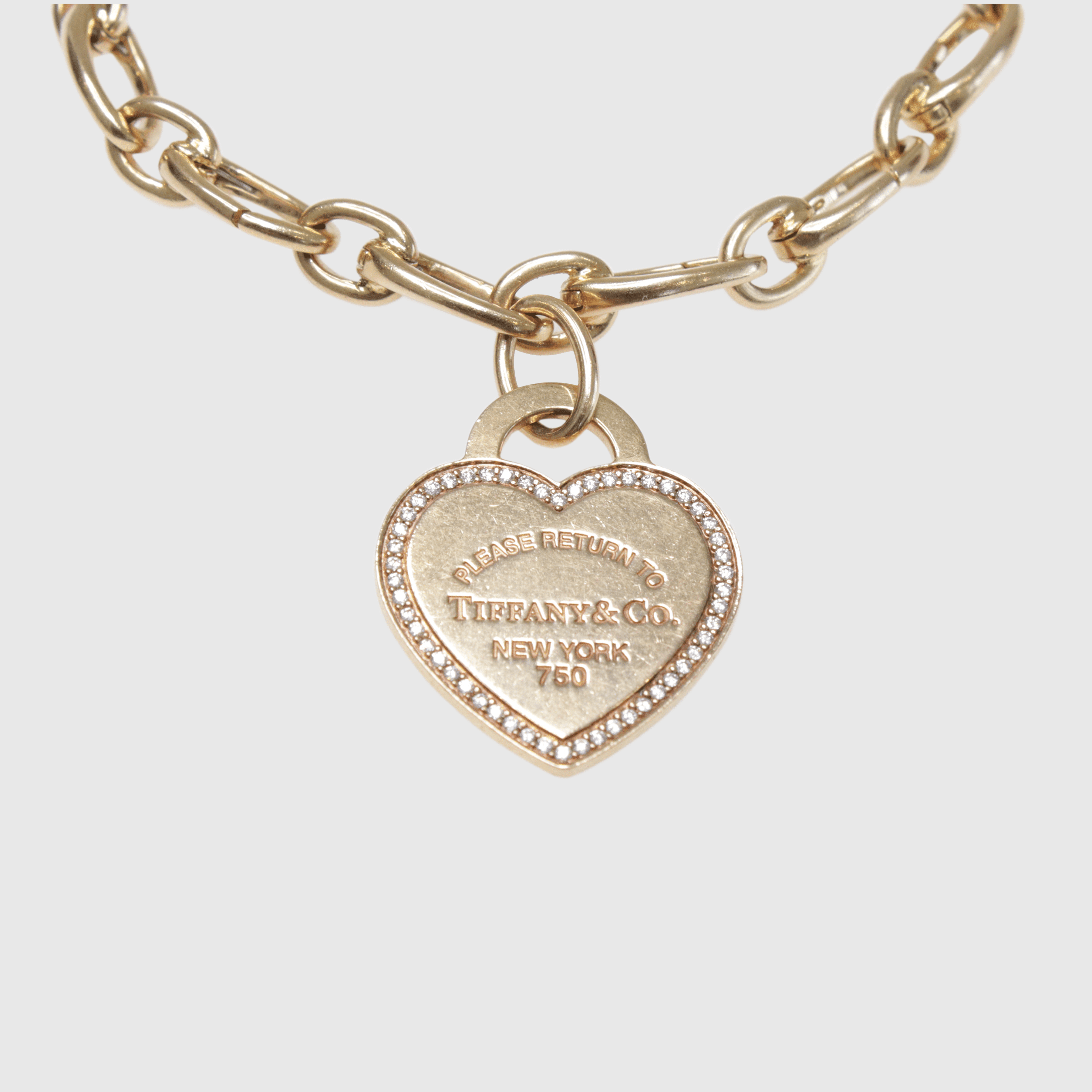 18K Rose Gold/Diamond Return to Tiffany Heart Tag Bracelet