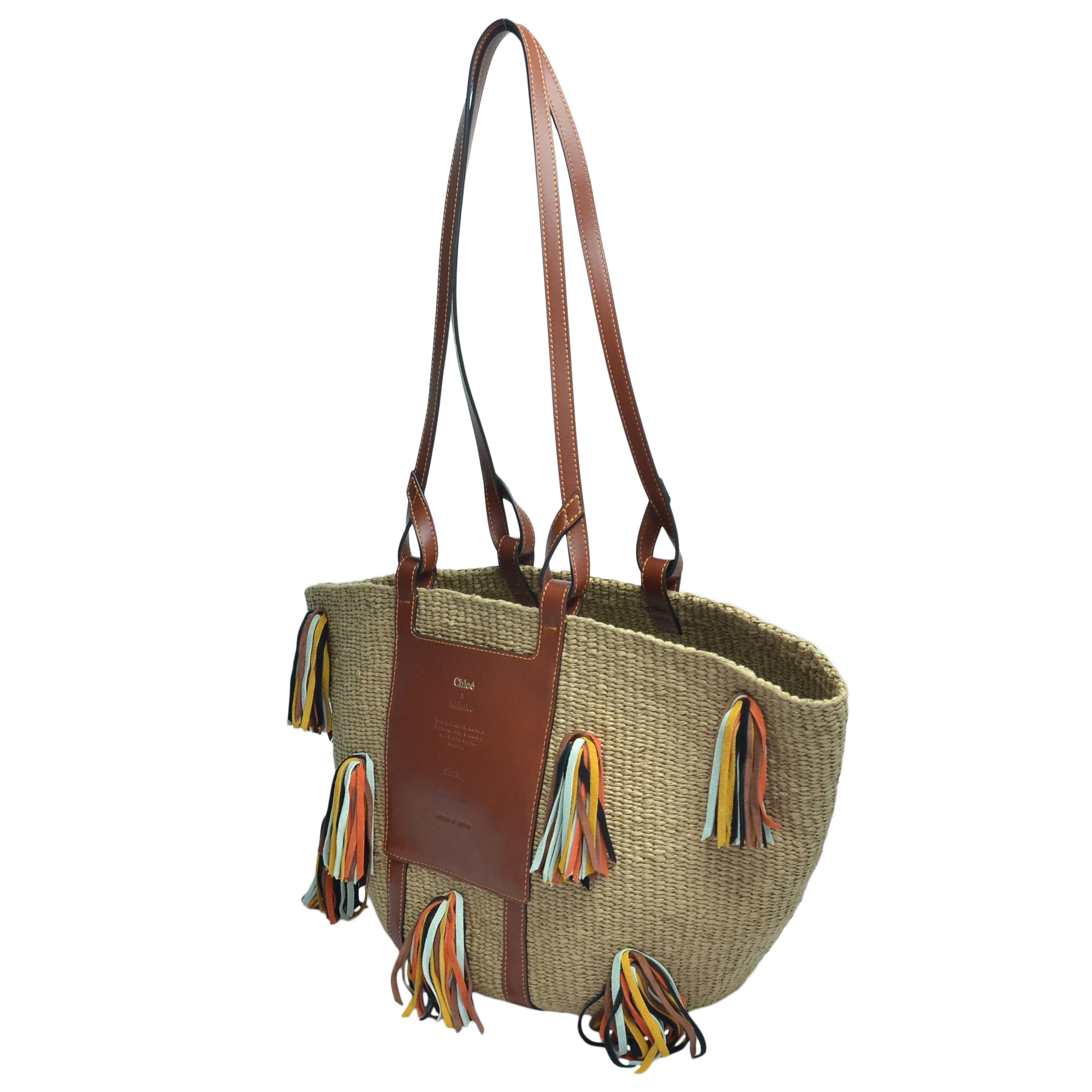 ChloeBrown Tassel Large Basket Bag