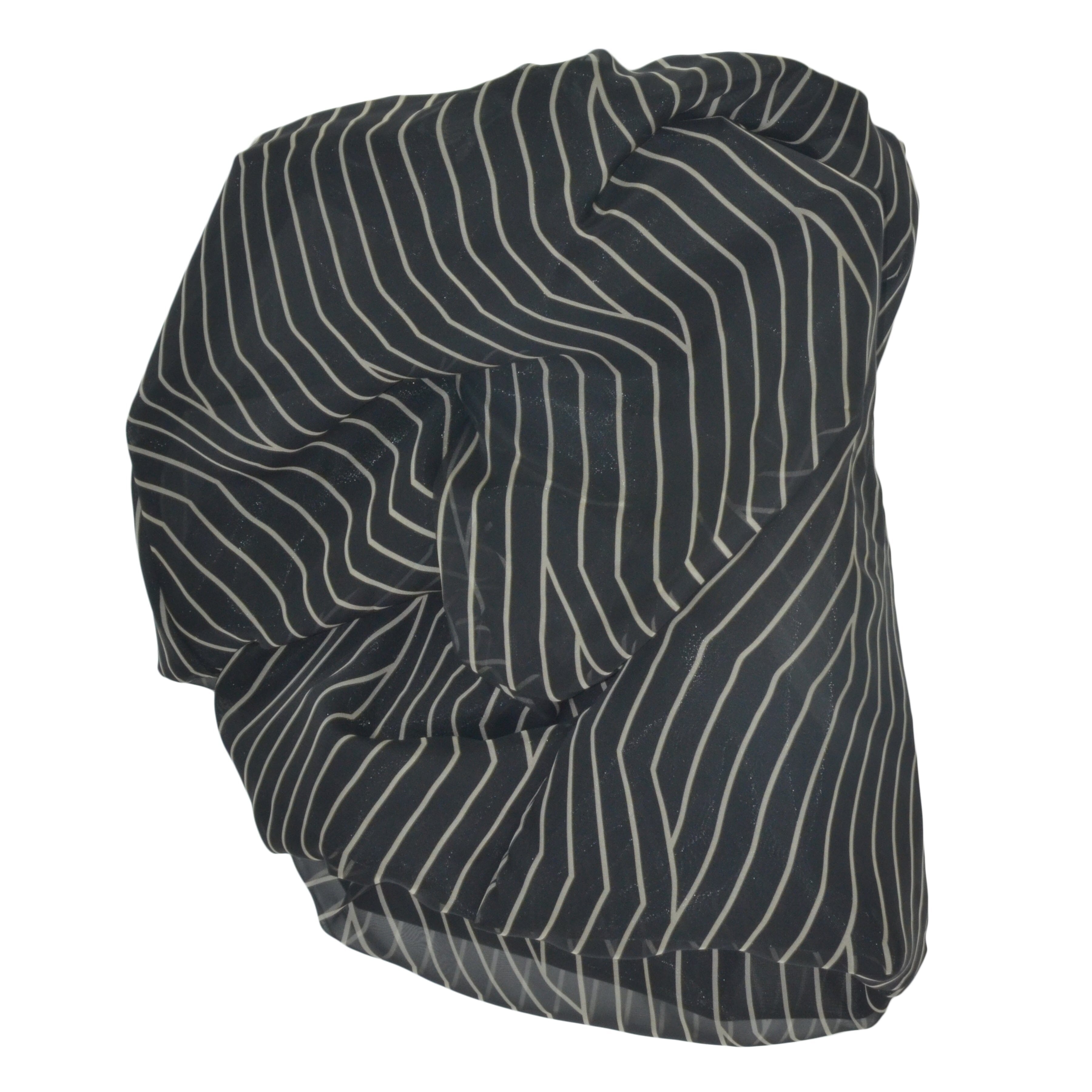 Black/Pearl Stripe Hun Bustier Asymmetric Top