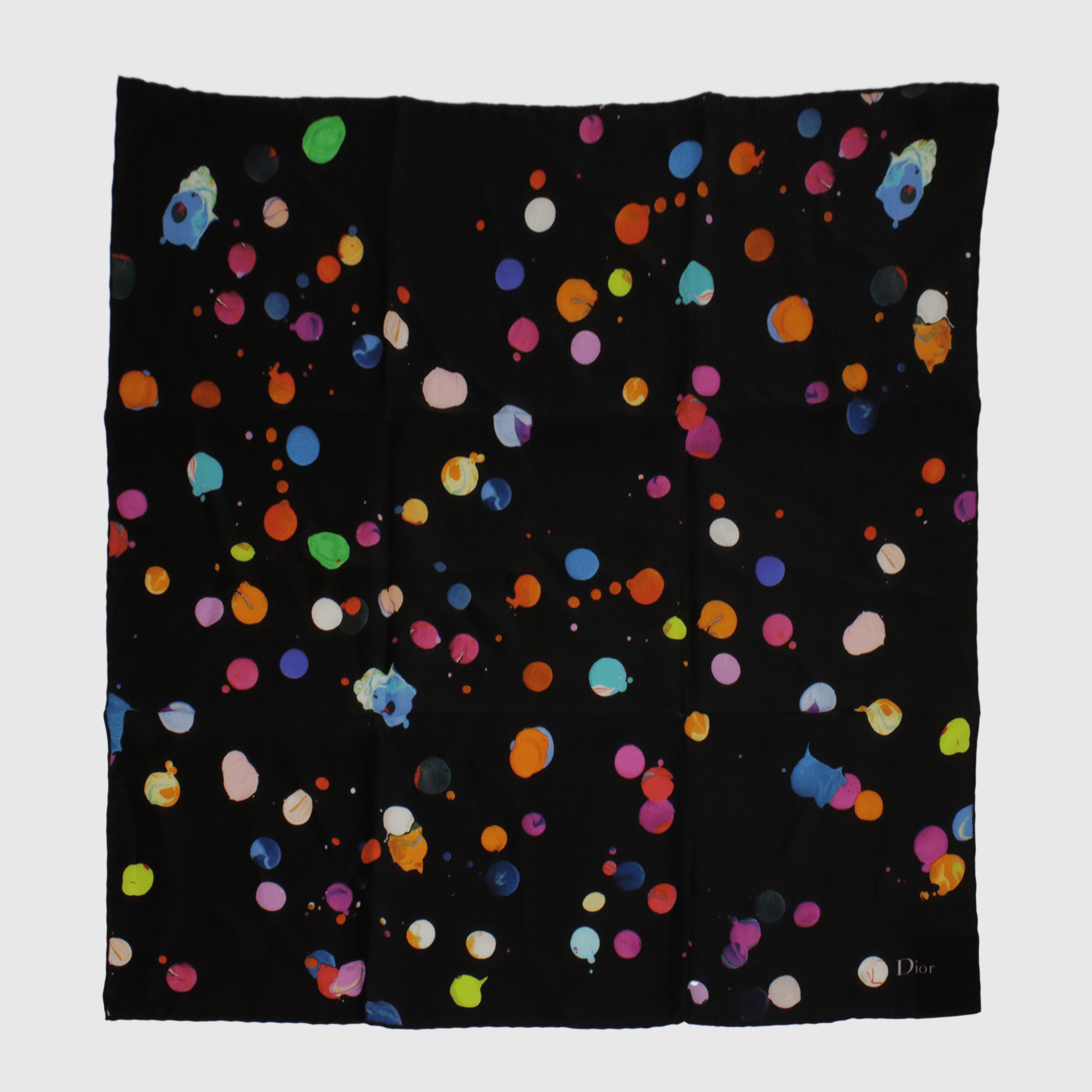 Black/Multicolor Limited Edition Spotted Scarf