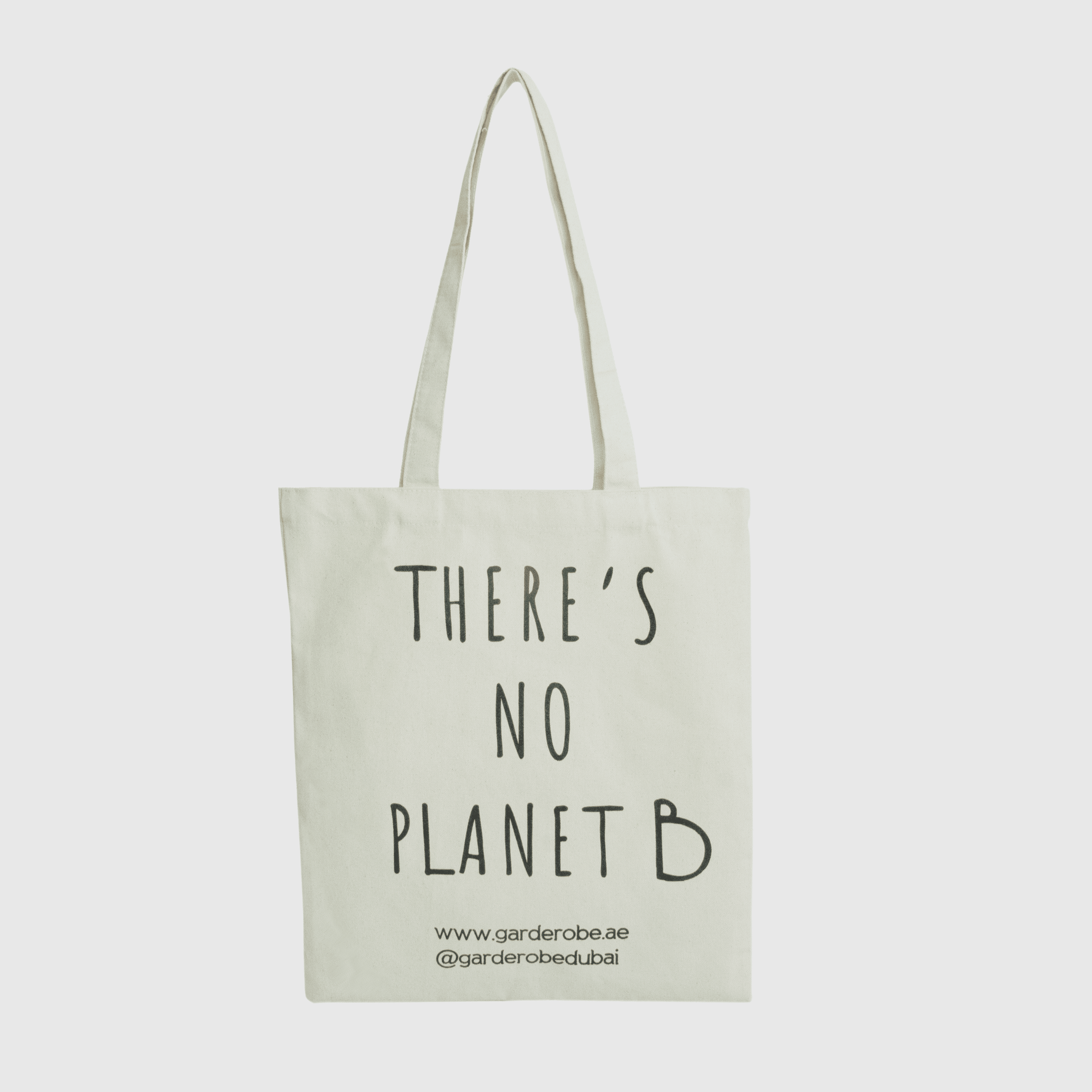 Beige/Black There's No Planet B Tote Bag