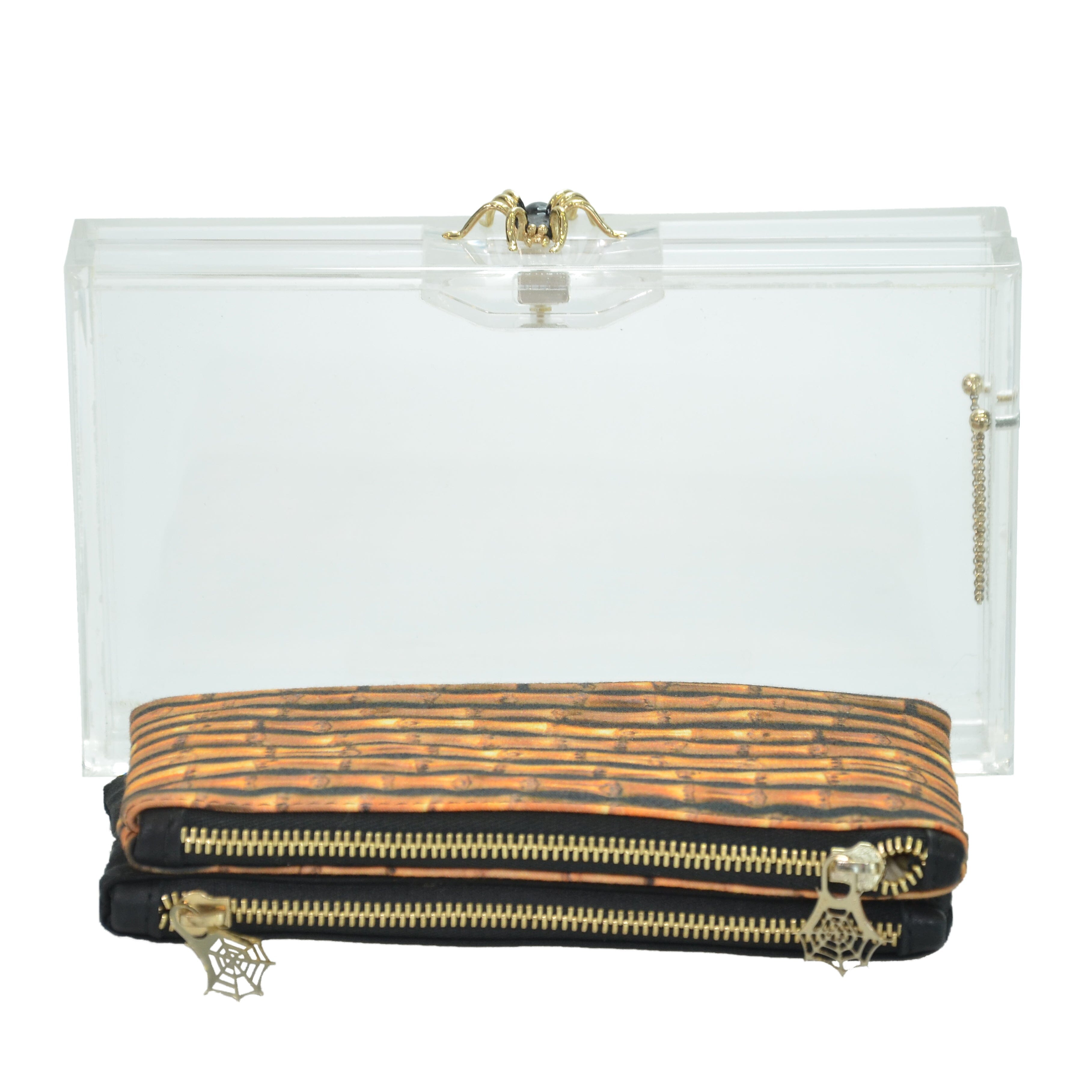 Charlotte Olympia Plexi Clutch W/ Pouch